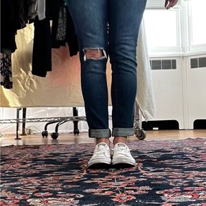 Tinsel jeans size 8. Stretch. Not super skinny. Holes /rips and button fly.